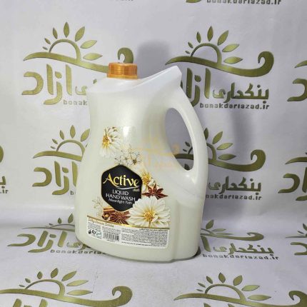 مایع دستشویی صدفی سفید اکتیو 4 لیتری