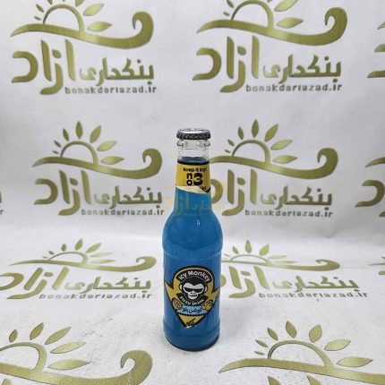 نوشابه گازدار آیسی مانکی با طعم اوشن بلو 250 میلی لیتری