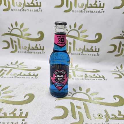 نوشابه گازدار آیسی مانکی با طعم بلو هاوایی 250 میلی لیتری